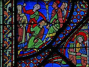 La fenêtre de Saint Jacques : Josias est frappé - French School