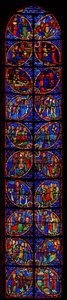 Le vitrail de Saint Jean-Baptiste - French School