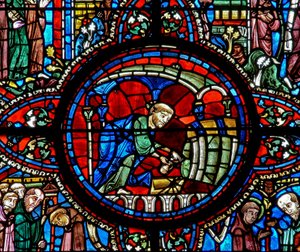 Saint Lubin : tirage du vin dans la cave - French School