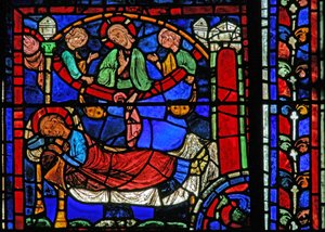 La fenêtre de Saint Martin : le Christ apparaît en rêve au saint - French School