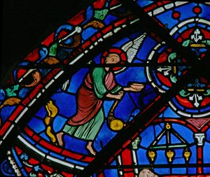 La fenêtre de Saint Thomas : des anges assistent au tombeau de Saint Thomas - French School
