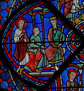 La fenêtre de Saint Thomas : il est présenté au roi - French School