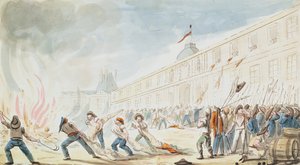 La Prise des Tuileries, 10 août 1792 - French School
