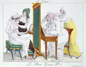 La Toilette, de la série Le Bon Genre, début du XIXe siècle - French School