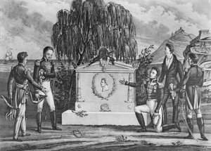 Tombe de Napoléon Bonaparte (1769-1821) à Sainte-Hélène, 1821 - French School