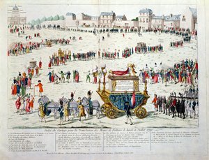 La Translation des restes mortels de Voltaire (1694-1778) au Panthéon Paris le 10 juillet 1791