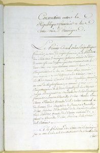 Le traité de Mortefontaine, 30 septembre 1800 - French School
