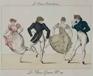 La Quadrille de Trenis, planche 19 de Le Bon Genre, 1805