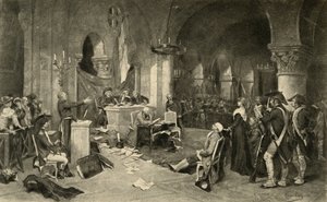 Le procès de Marie-Antoinette le 16 octobre 1793 - French School