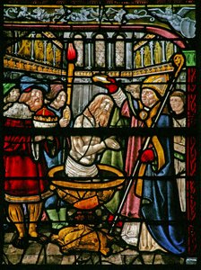 Le Triomphe de la Croix : Le Baptême de Constantin - French School