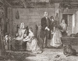 Le Vicaire de Wakefield réconciliant sa femme avec Olivia, d