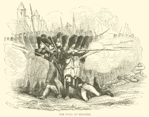 Le mur de granit (gravure) - French School