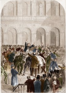 Le panier de la Bourse de Paris en 1857 - French School