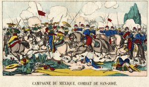 Le capitaine de Foucauld à la bataille de San Jose pendant la campagne du Mexique (1862-1867), image d