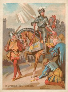 La capture de Calais par le roi Henri II de France - French School