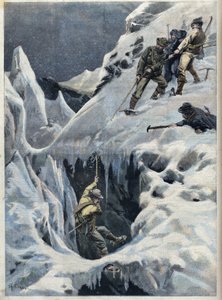La catastrophe du Mont Blanc : la mort des voyageurs et de leurs guides lors de leur expédition, dans « Le Petit Parisien ».