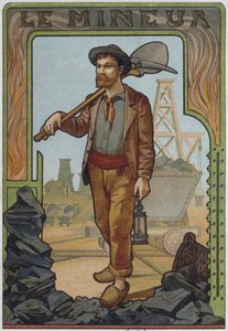 Le mineur de charbon, vers 1900 - French School