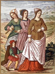 Les compagnons de Laure (Laura de Noves) - French School