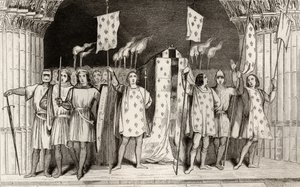 Le bébé mort Jean I (1316) le Posthume proclamé roi à ses funérailles, de 