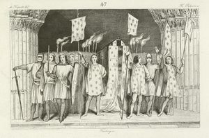 Le nourrisson mort Jean Ier proclamé roi de France, 1316 - French School
