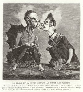 Le diable et sa femme donnant naissance aux Jacobins, Révolution française - French School