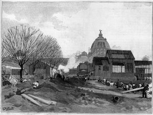 Le chantier de terrassement pour l