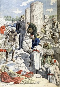 Les fouilles de M. Gayet à Antinoé - dans "Le Petit Journal" du 10/01/1904 (gravure) - French School