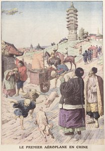 Le premier avion en Chine, illustration du Petit Journal avril 1911 - French School