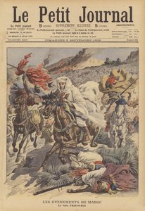 Le vol du sultan Abdelaziz du Maroc (lithographie couleur) - French School