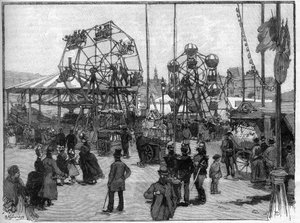 Les jeux de la fête à Paris en 1888 - French School