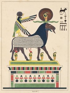 Le dieu Amon-Rê, illustration du Pantheon égyptien : collection des personnages mythologiques de l