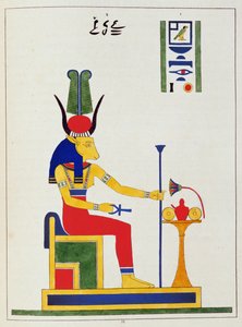 La déesse Hathor, illustration du Pantheon égyptien : collection des personnages mythologiques de l