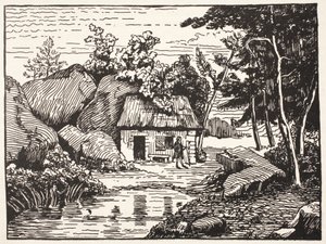La cabane de J.J. Rousseau - French School