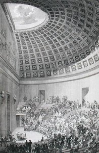 Le théâtre de conférence, inspiré du Panthéon à Rome, de 
