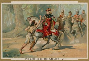 La folie du roi Charles VI de France, 1392 - French School