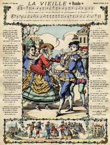 La vieille, chanson populaire. Image d