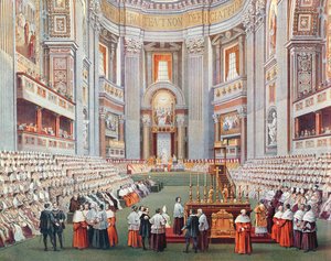 Ouverture du Premier Concile du Vatican le 8 décembre 1869, vers 1870 - French School