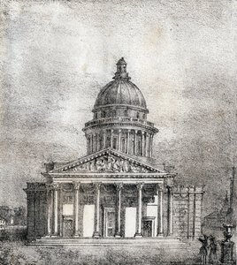 Le Panthéon - "Alphabet Pittoresque des Monuments de Paris" vers 1840 (gravure) - French School