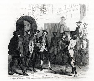 Les prisonniers de Vincennes transférés à la prison de la Bastille en 1784 - French School
