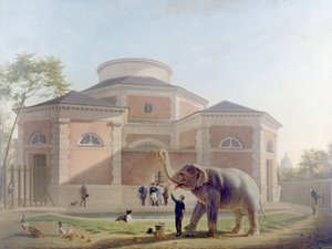 La rotonde au Jardin des Plantes, Paris, vers 1810