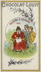 La machine à coudre, 1821 - French School