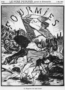 La fusillade de Fourmies, illustration de Le Père Peinard, 2 mai 1897 - French School