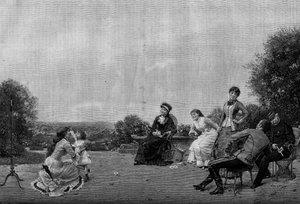 Le tir. Gravure d