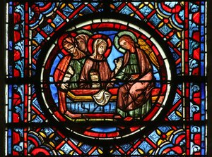 Les trois saintes femmes à la résurrection - French School