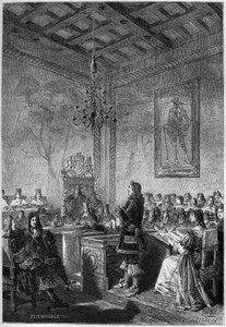 Le procès de Lord William Russell (1639-1683) - gravure de « L