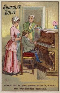 Le très jeune Mozart montrant ses talents musicaux - French School