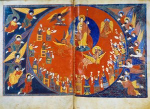 La vision de Saint Jean. Miniature tirée des commentaires de « L