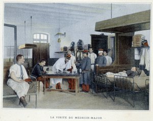 La visite du médecin major - dans Album militaire - infanterie : service interne - French School