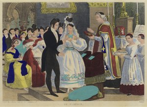 Le mariage (lithographie couleur)