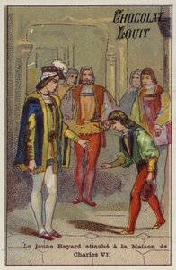 Le jeune Bayard attaché à la maison de Charles VI - French School